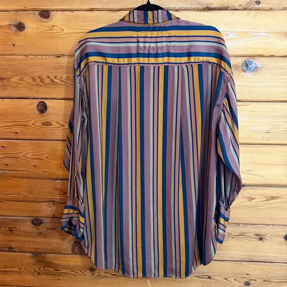 Free People All Smiles Striped Shirt Medium - Picture 4 of 6